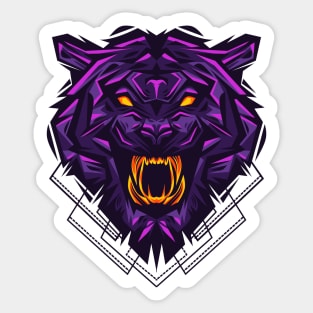 Tiger purple Sticker